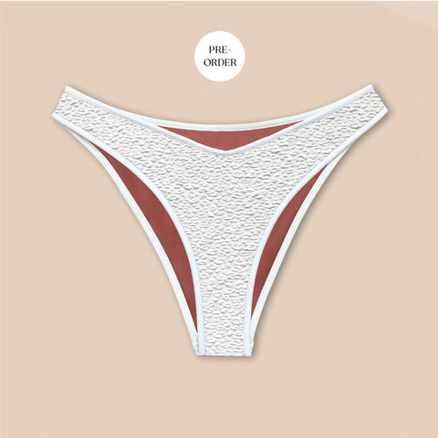 Contour Cheeky Bikini Pant - reversible white / rose brown             //PRE-ORDER
