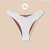 Contour Cheeky Bikini Pant - reversible white / rose brown             //PRE-ORDER