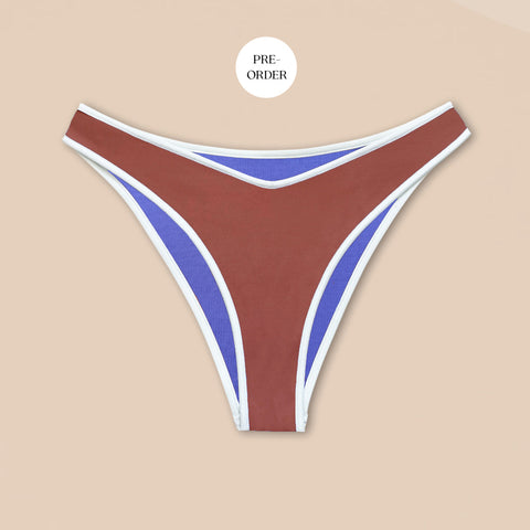 Contour Cheeky Bikini Pant - reversible rose brown / lilac             //PRE-ORDER