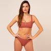 Pearl Button Top - braun