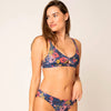 Coral Bustier Top - flower