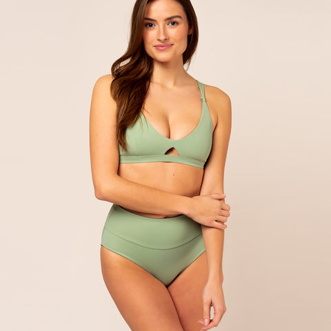 Coral Bustier Top - grün