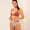 Emee High Waist - reversible floral / grün