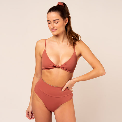 Knotted Top - braun