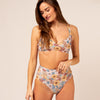 Ruffle Bikini Top - floral boho