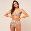 Ruffle Bikini Top - floral boho