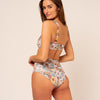 Emee High Waist - reversible floral / grün