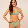 Cimi Bikinihose - wendebar floral / grün